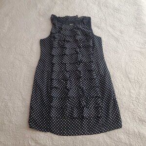 Ruffled Polka-dot Sleeveless Dress